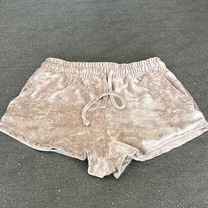 WOMENS TOPSHOP STRETCHY, SHIMMERY, FUZZY SHORTS